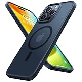 【米軍規格・MagSafe対応】TORRAS iPhone 13 Pro 用 ケース 半透明 マグネット搭載 耐衝撃 マット感 黄ばみなし ストラップホール付き マグセーフ対応 ワイアレス充電対応 マットブラック Guardian-Mag