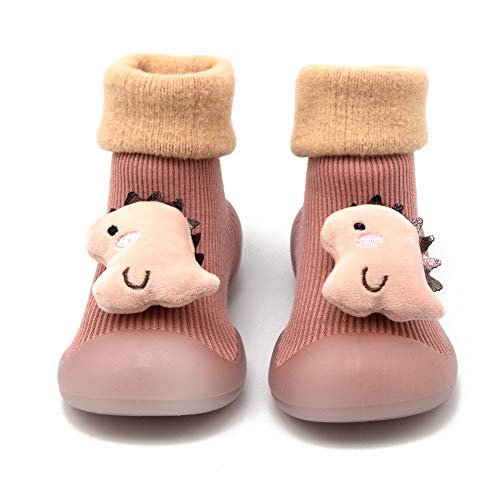 Babycare Spring Toddler floor sock shoes Infant first walking shoes Non-Skid shoes for kids Indoor baby Floor Slippers Baby Boy Girl Cotton ship shoes(Pink, MEDIUM, 5.5)
