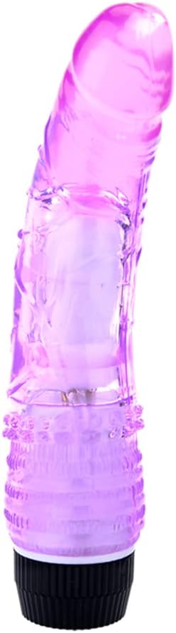 Vibrator Dildo Jelly Multi Speed Unisex Adult Sex Toy for Men Women Sexual Stimulation Pleasure Performance(Purple)