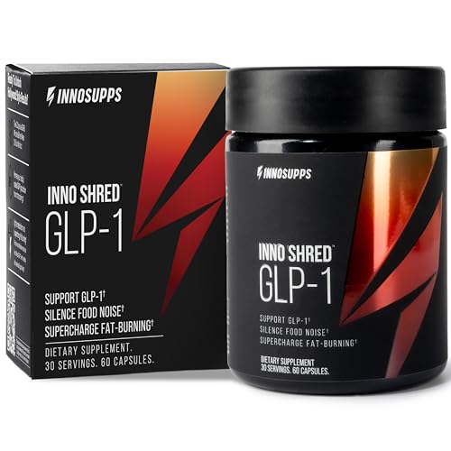 InnoSupps Inno Shred GLP-1 - Thermogenic Support + Appetite Support + Energy* - Berberine + Chromium - 60 Capsules. 30 Servings.