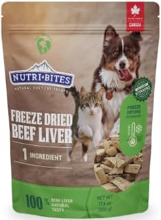Generic Nutribites Freeze Dried Beef Liver Treats for Cats and Dogs 17.6 Ounce