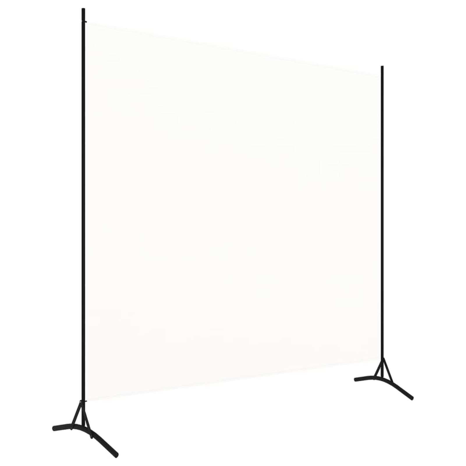 Homgoday Cloison de Séparation Blanc 175x180 cm Tissu, Paravent de Séparateur, Autoportant Séparation de Piece, Pliable Protection Privée pour Interieur Chambre Salon Bureau