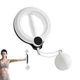 Armtrainer Unterarmtrainer mit 360° Rotation, Handkurbel Handgelenktrainer , Brusttrainer für Männer & Frauen, Trainingsgerät für Schultern & Armmuskulatur, Heimtrainingsgerät für Zuhause & Fitn,Weiß