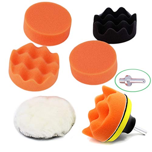 Kit de espuma para pulir el coche el fin de semana con almohadillas de esponja de 3 pulgadas
