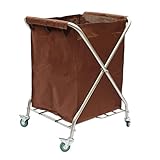 Photo Gallery decake auto ripiegante di biancheria, carrello per biancheria rotanti con ruote, cesto in acciaio inossidabile rimovibile per uso domestico, camera da letto e hotel Photo Gallery decake auto ripiegante di biancheria, carrello per biancheria rotanti con ruote, cesto in acciaio inossidabile rimovibile per uso domestico, camera da letto e hotel