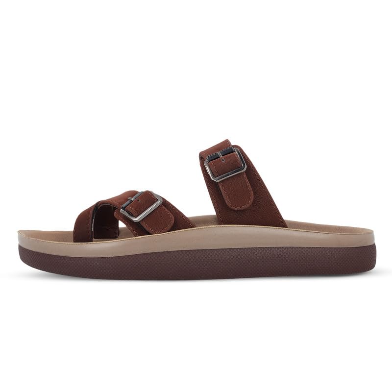 Image of Walkaroo Men's Comfortable Sandals|Adjustable Buckle Straps, Soft Cushion Footbed, Anti-Skid Textured Sole|Daily Wear, Casual Wear, Travel, Daily Wear, Casual Wear, Travel, office wear sandals- WGP53398