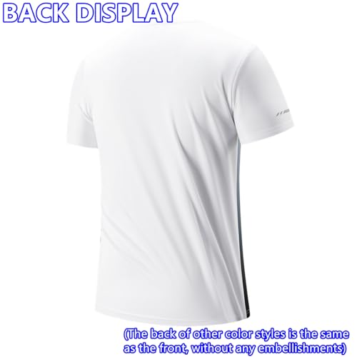 Men's Active Fit Crew Neck T-Shirt - Breathable Hex Mesh Gym Shirt with Gradient Color Block, Quick-Dry Workout Tee3