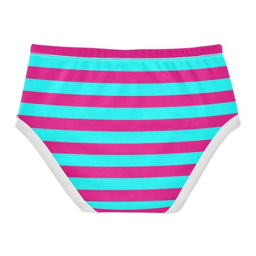 Cyan Dark Pink Stripe Toddler Girls's Underwear 2T2