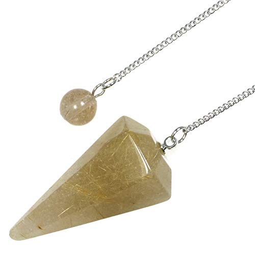 Rutilated Quartz Crystal Pendulum