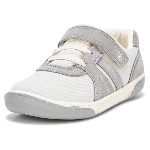 Stride Rite SR Fern Sneaker, Light Grey, 7 Wide US Unisex Little_Kid Cover