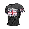 Mens Union Jack Tshirt Mens T Shirts Queen Platinum Jubilee Casual Short Sleeve Polos Tennis Golf Classic Polo Golf T-Shirts Britain Union Jack Grunge Flag Work Shirts,XXL #1