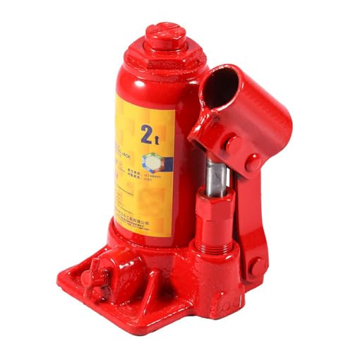 Cric-bouteille hydraulique 2T avec base élargie pour levage stable de voiture