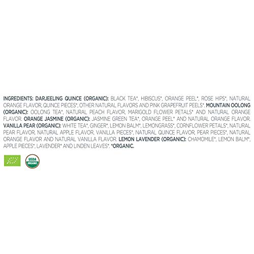 Tea Forte Lotus Kati Tea Infuser Cup + Lotus Single Steeps Loose Tea Sampler Bundle #TOP6