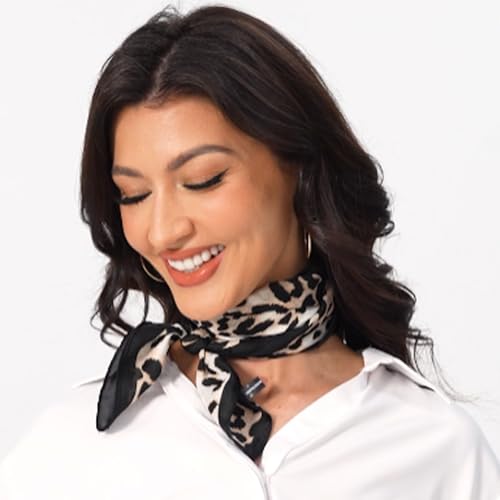 Leopard Cheetah Print Head Scarf Women Neckerchief Scarf for Hair Wrapping at Night Bandana Square Scarf3