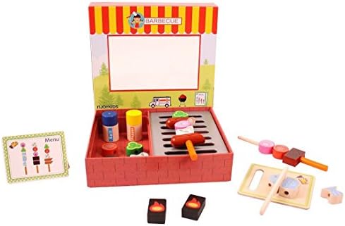 Njoykids Barbeque (BBQ) Grill Pretend Play Wooden Toy Set