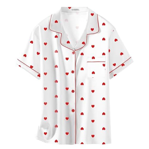 Image of Schbbbta Girls Womens Pajamas, Satin Silky Pjs Set Kids 2Pcs Button-Down Nightwear Sleepwear Gift for Mommy and me