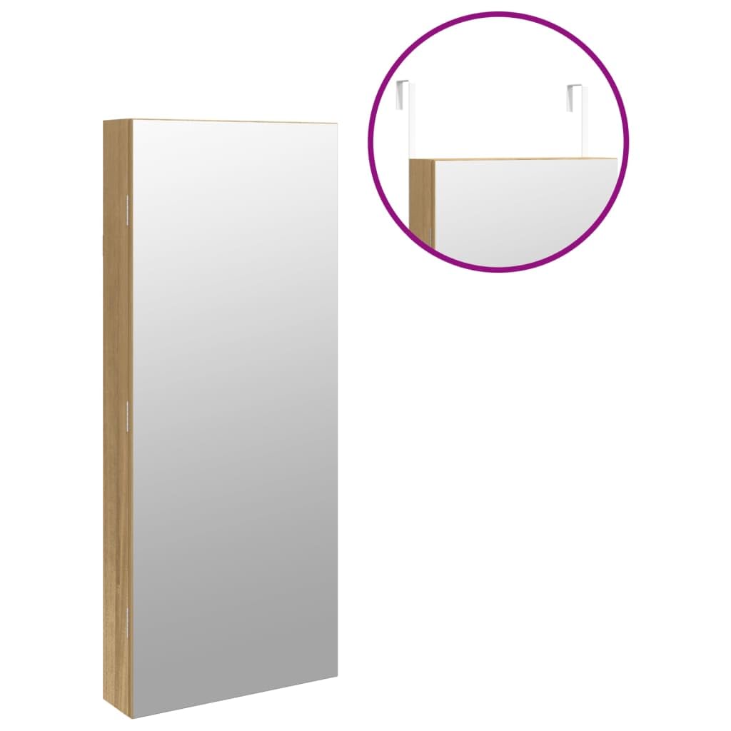 Artículos para el hogar, armario de joyería con espejo con luces LED montado en la pared, muebles de traje