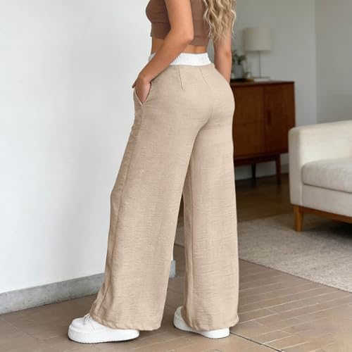Pantalon jambe large fluide pour un look de bureau confortable