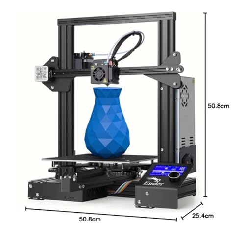 Image of WOL 3D Upgraded Creality Ender 3 2024 Model, with WOL3D PLA PRO+ Daisy White 3D Printer Filament 1.75mm, DIY 3D Printer with Resume Function (Print Size - 220X220X250 MM)