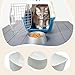 Gralara 2 Pieces Pet Hanging Food Bowls Durability Practical Portable Pet Cage Feeder Dog Crate Feeding Bowls for Kitten Kitty Cat, White