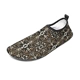 SWEET TANG Water Shoes Barefoot Aqua Yoga Socks Quick-Dry Snake Skin Pattern Beach Swim Surf Shoes for Women Men