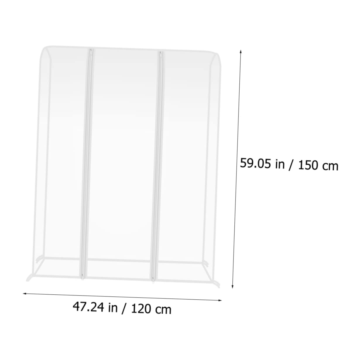 Gatuida Funda Protectora Transparente para Perchero de Ropa y Prueba de Polvo Material Peva Resistente para Dormitorio y