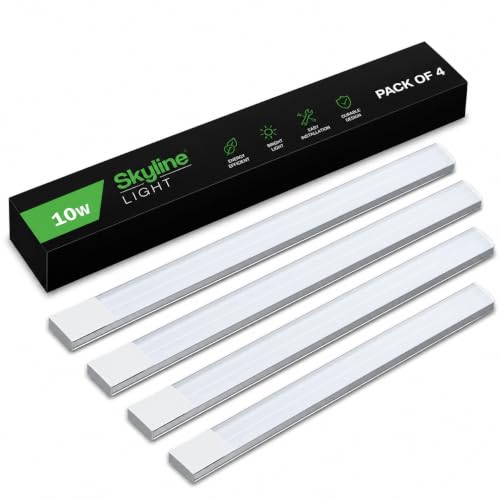 Image of LEDURE Skyline LED Profile Light 10W | Energy Efficient LED Strip for Kitchen, Cabinet & Wardrobe | Slim Decorative Lighting for Home & Office | Warm White (Pack of 4)