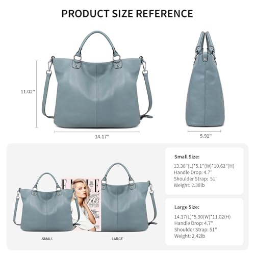 Bolso Tote de cuero suave para mujer Kattee miniatura 3