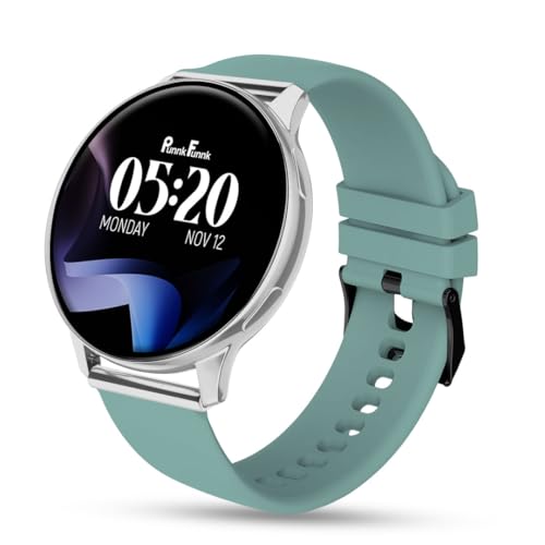 Image of PunnkFunnk Active 2 Smartwatch with 1.39 inch HD Round Display, Bluetooth Calling, Heart Rate & SPO₂ Monitor, 100+ Sports Modes, IP67, Long Battery Life for Men & Women (Light Green)