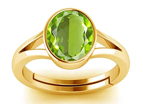 925 Sterling Silver Gold Palleted Peridot Ring Oval Cut, Stacking Ring, Peridot Wedding Ring, Faceted Bridal Ring, August Birthstone Silver Ring By Silver Jewellery #TOP12