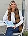 Zeagoo Womens Vests Fashion Casual Fleece Plaid Fall Jackets Sleeveless Sherpa Vest Outerwear With Pockets
