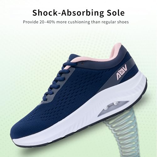 Image of Wide Toe Box Shoes Women Arch Support Walking Sneakers Orthotic Tennis Shoes for Plantar Fasciitis Bunions