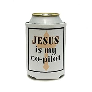GRAPHICS & MORE Jesus is My Co-Pilot – Religion Religious Christian Catholic Cross Can Cooler – Drink Insulator – Beverage Insulated Holder