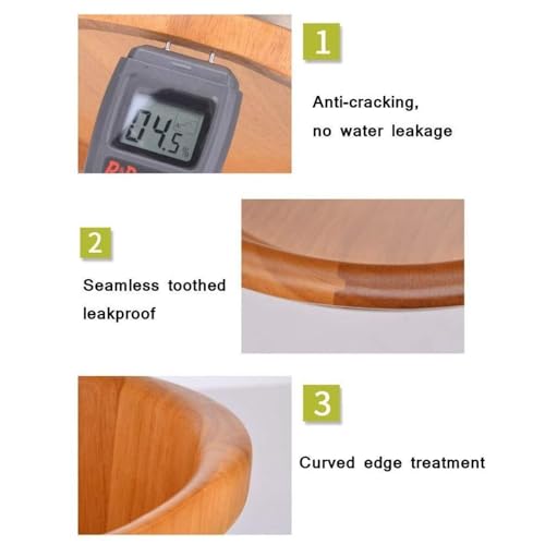Spa de pies de madera con tapa 40x40x36 cm miniatura 7