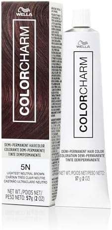 COLORCHARM Demi Permanent Hair Color | 5N Lightest Neutral Brown | Gloss, Refresh & Tone | 2 Fl Oz