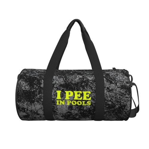 I Pee in Pools Convertible Garment Bag with Shoulder Strap, Carry on Garment Duffel Bag for Men Women - Rolling Foldable for Travel Luggage Bags (Black)2