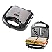 NEU! Adler - Sandwichmaker, Sandwichtoaster, Schwarz, Kontaktgrill, Thermostatgesteuerter Backprozess, Platten mit Antihaftbeschichtung, 4 Sandwiches mit Dreiecken, 850W