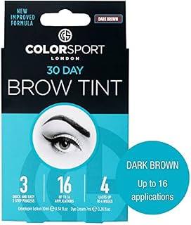 COLORSPORT LONDON 30 DAY BROW TINT, Eyebrow Tint, Eyebrow Dye, Immediate Visible Results, Last for up to 30 days, Dark Brown