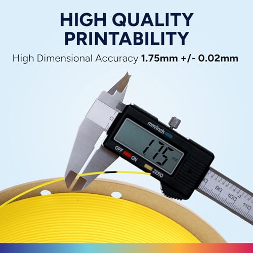 Image of OVERTURE Easy PLA 1.75mm 3D Printer Filament, 1kg PLA Cardboard Spool (2.2lbs), Dimensional Accuracy + /- 0.02mm, Fit Most FDM Printer (Easy Yellow)