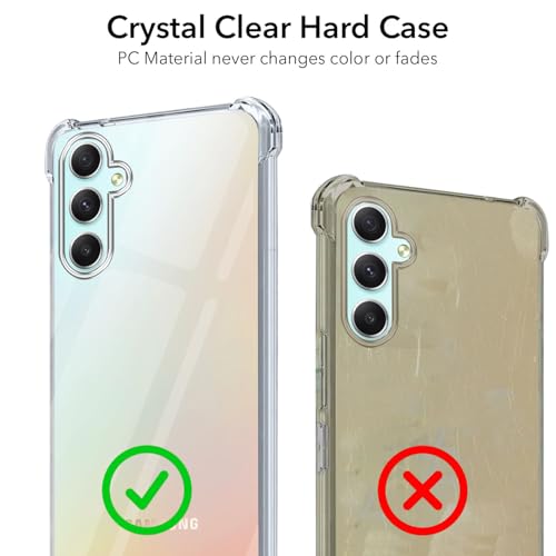 Image of Jkobi Shockproof Crystal-Clear Back Cover for Samsung Galaxy A34 5G (Anti Yellow Case | Drop & Camera Protection | Hard Polycarbonate)