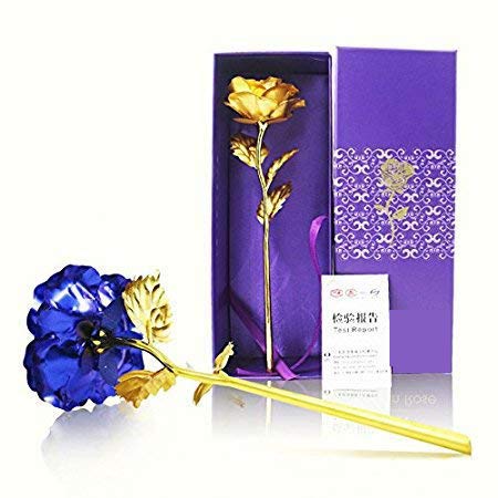 Lavanya Silver Presents Gold Rose and Blue Rose Combo Pack Gift Box (30 X 10 X 8 CM)-image-19