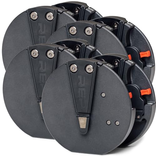 Image of REP Fitness QuickDraw Adjustable Dumbbell Set, Pair, 30 /40 /50 /60 lb Each, Steel Plates, Knurled Handle, Lock-N-Load Switch, Space-Saving Compact Free Weights, Strength Training, Home Gym, Men & Women