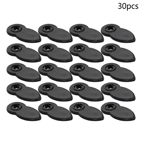Image of MroMax Frame Turn Button, 0.83 inch Plastic Flat with Screws for Hanging Pictures, Photos, Drawings and Posters, Black 30pcs