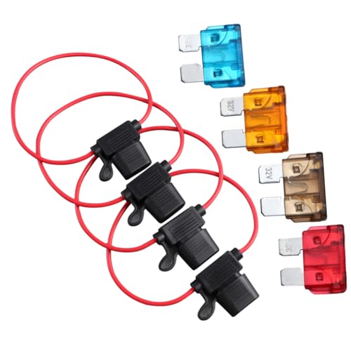 Juego de portafusibles para auto con 4 fusibles de 3A, 5A, 7.5A y 10A miniatura 1