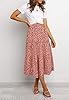 MEROKEETY Women's Boho Leopard Print Skirt Pleated... #2