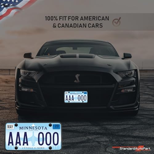 Image of Premium Black Silicone License Plate Frame - 1 Piece, Rust Proof, Rattle Proof, Weather Proof Universal License Plate Holder for Front /Rear, Street Legal, No Obstruction