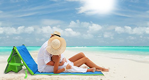 Gigatent Portable Beach Lounge Chair Mat Adjustable Backrest With Cooler Storage Pocket Lightweight Foldable Comfortable Insulated Shoulder Carrying Strap #TOP6