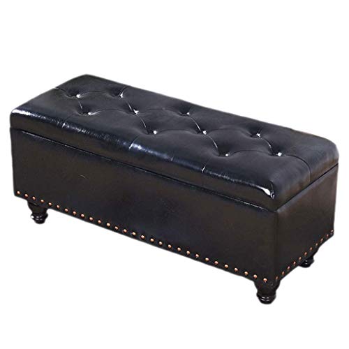 Footstool Bench Storage Multifunction Ottoman Storage Chests Upholstered Pouffe Fashion Sofa Bench Seat Space Saving Max Load 300kg Stool (Size : 40 * 40 * 45cm)