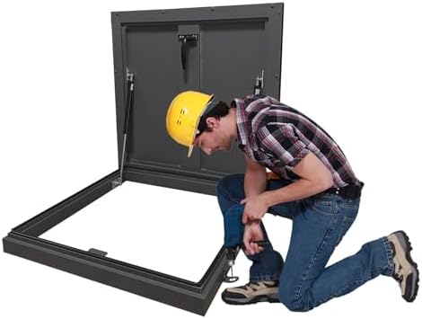 Galvanized Steel Roof Hatch with Handle & Seal - Weatherproof Access Door for Commercial Buildings, Durable Floor Inspection Cover for Easy Maintenance & Safety