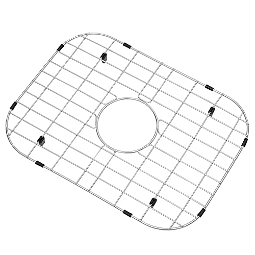MONSINTA Kitchen Sink Grid and Sink Protector, Stainless Steel Sink Grids 18 7/8" x 13-11/16" with Central Drain for Single Sink Bowl, Sinka Bottom Grid, Sinks Grate